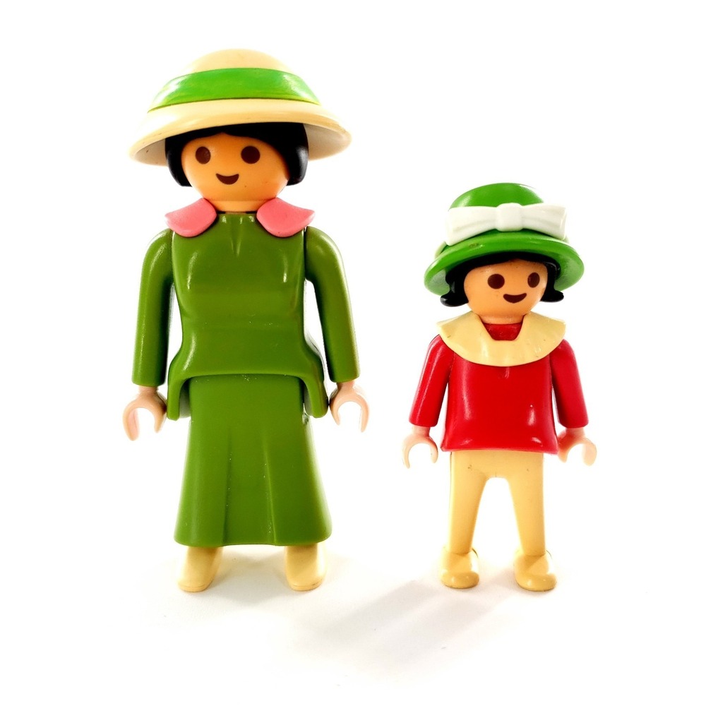 Vintage Playmobil 5323 Victorian Mansion Patio Set Mom & Girl Figures w/ Tree - Picture 2 of 4